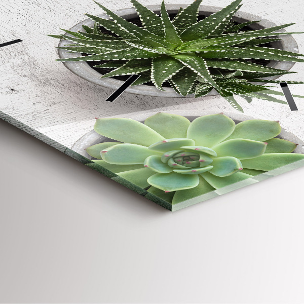 Štvorcové hodiny Dekoratívne rastliny