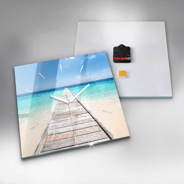 Štvorcové hodiny Tropický ostrov