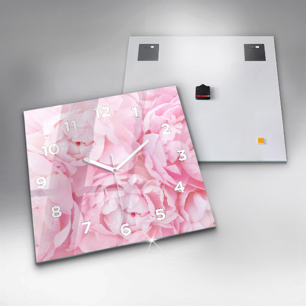 Štvorcové hodiny Kvitnúce kvety