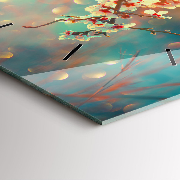 Štvorcové hodiny Jarné kvety