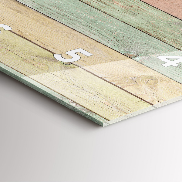 Štvorcové hodiny Farebné dosky