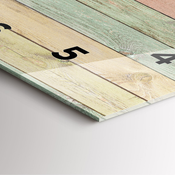 Štvorcové hodiny Farebné dosky