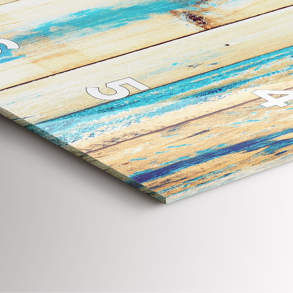 Štvorcové hodiny Poškriabané drevo