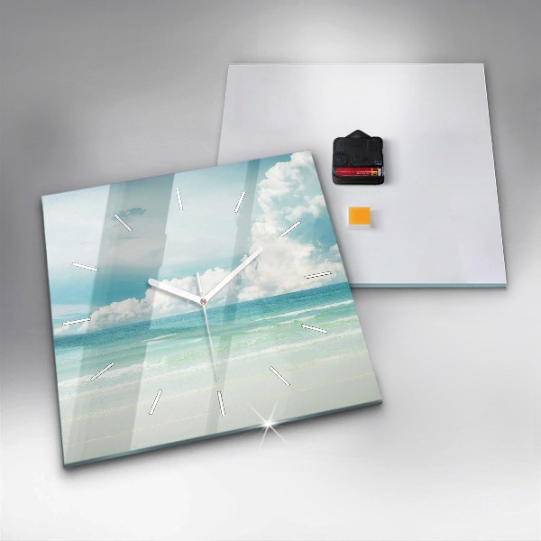 Štvorcové hodiny Morská krajina