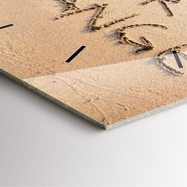 Štvorcové hodiny Plážový citát