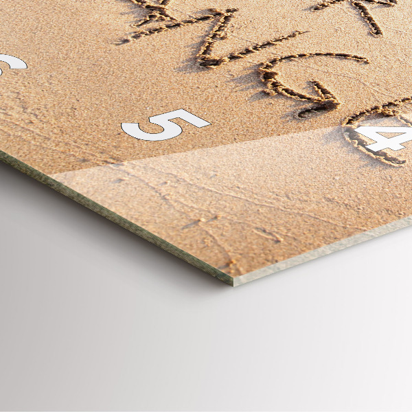 Štvorcové hodiny Plážový citát