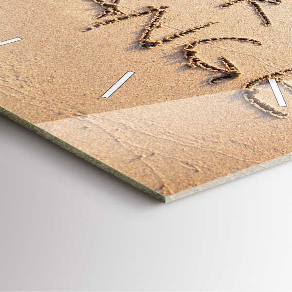 Štvorcové hodiny Plážový citát