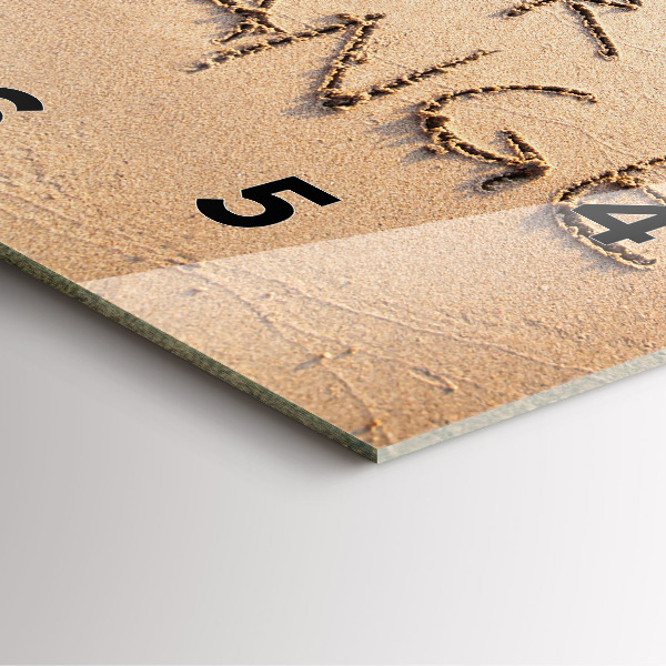 Štvorcové hodiny Plážový citát