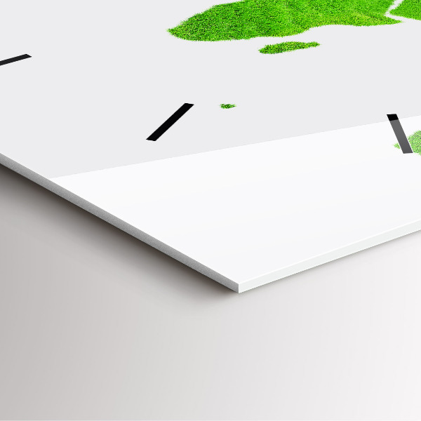 Štvorcové hodiny Mapa zelenej trávy