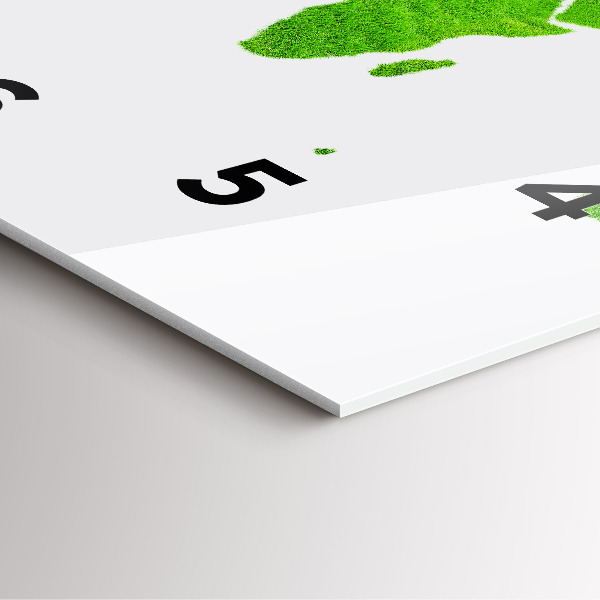 Štvorcové hodiny Mapa zelenej trávy