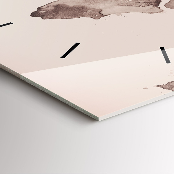 Štvorcové hodiny Akvarelová mapa sveta