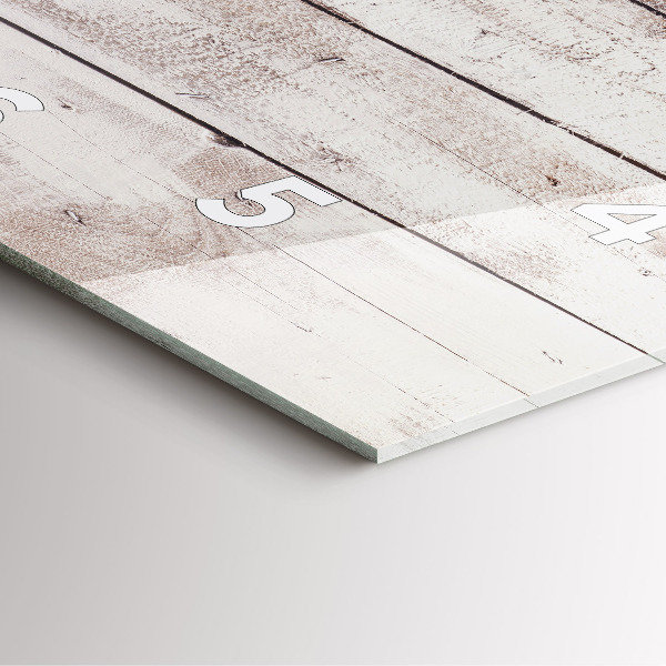 Štvorcové hodiny Svetlé drevené dosky