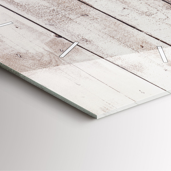 Štvorcové hodiny Svetlé drevené dosky