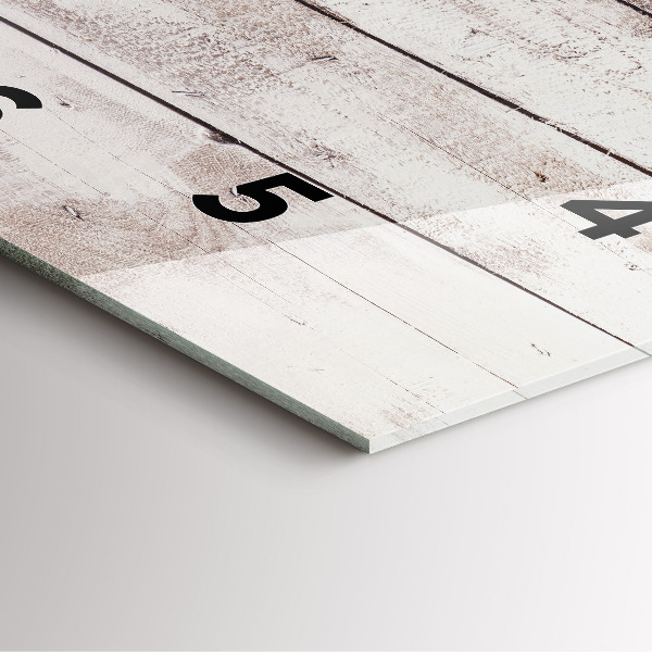 Štvorcové hodiny Svetlé drevené dosky