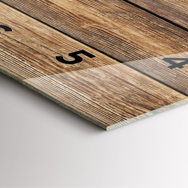 Štvorcové hodiny Drevené dosky