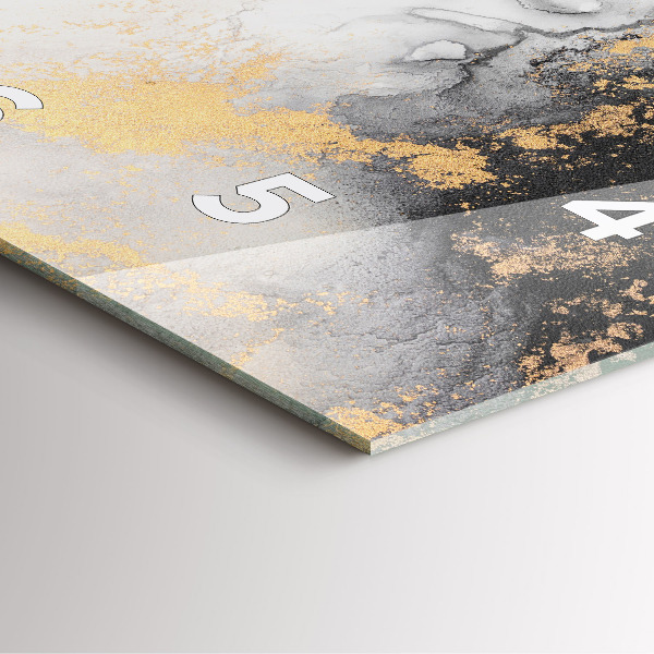 Štvorcové hodiny Umelecký mramor