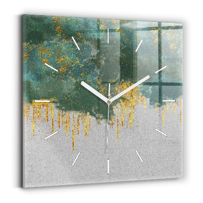 Štvorcové hodiny Dekoratívny vzor