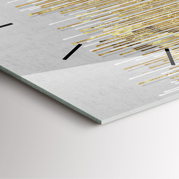 Štvorcové hodiny Ozdobný vzor a zlatá