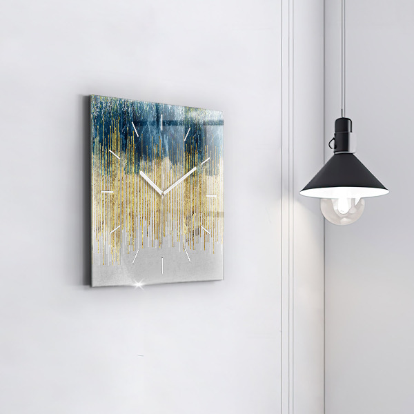 Štvorcové hodiny Ozdobný vzor a zlatá