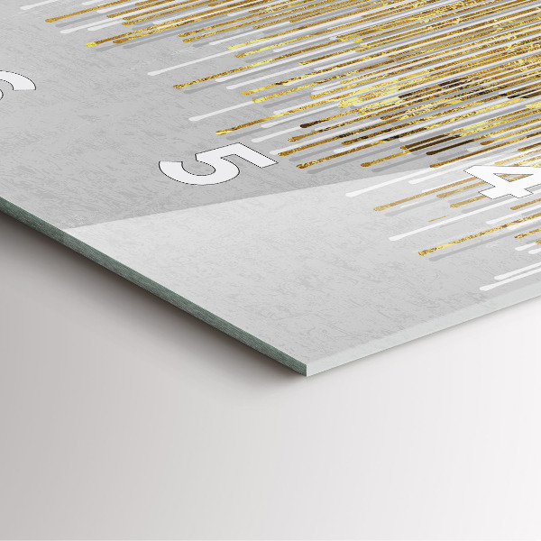 Štvorcové hodiny Ozdobný vzor a zlatá