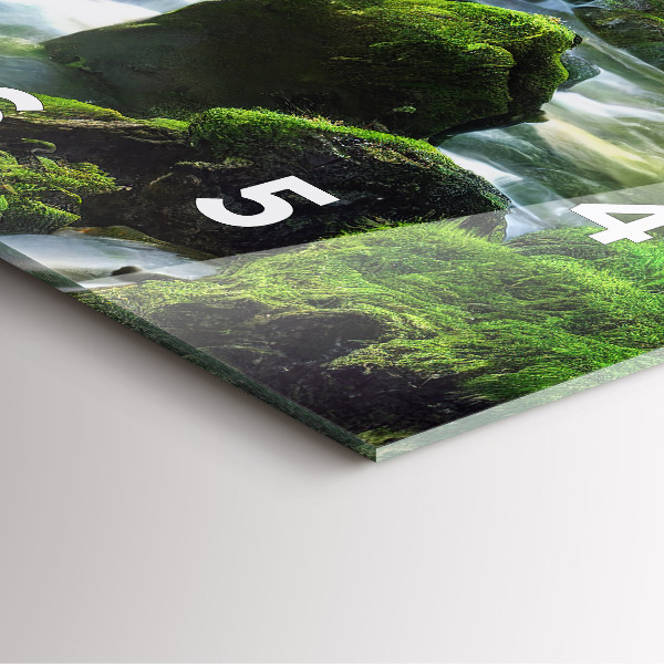 Štvorcové hodiny Vodopád a skaly