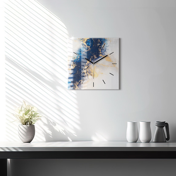 Štvorcové hodiny Mramorový vzor