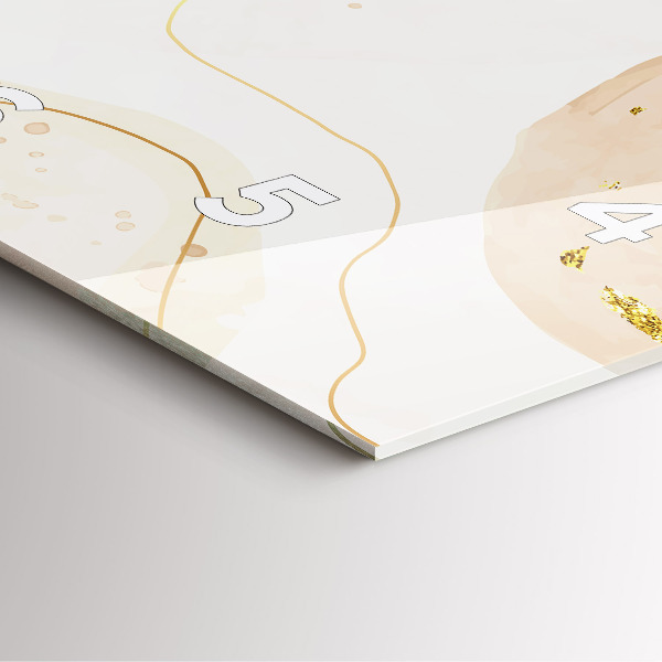 Štvorcové hodiny Vodové škvrny