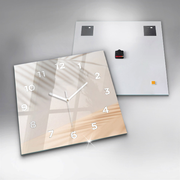 Štvorcové hodiny Krémová abstrakcia