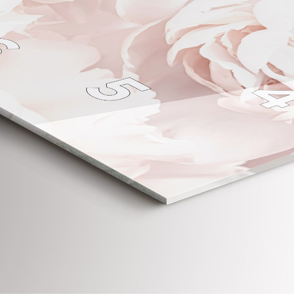 Štvorcové hodiny Kvety pivonky