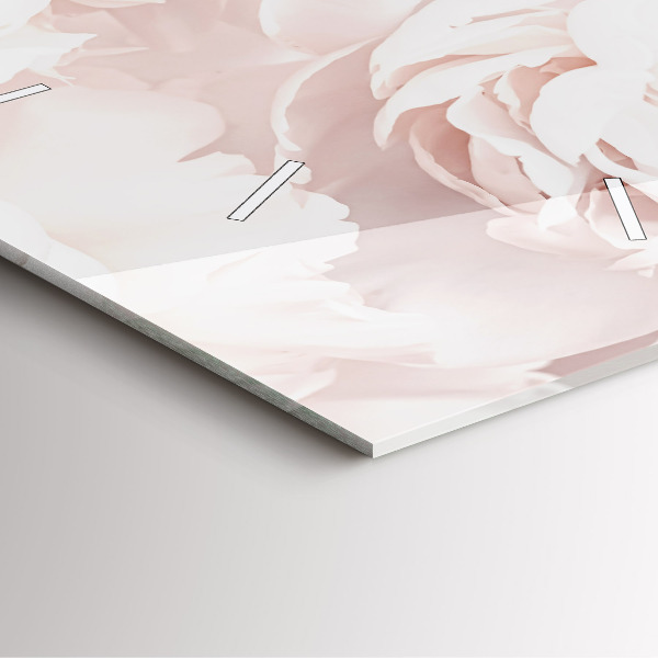 Štvorcové hodiny Kvety pivonky