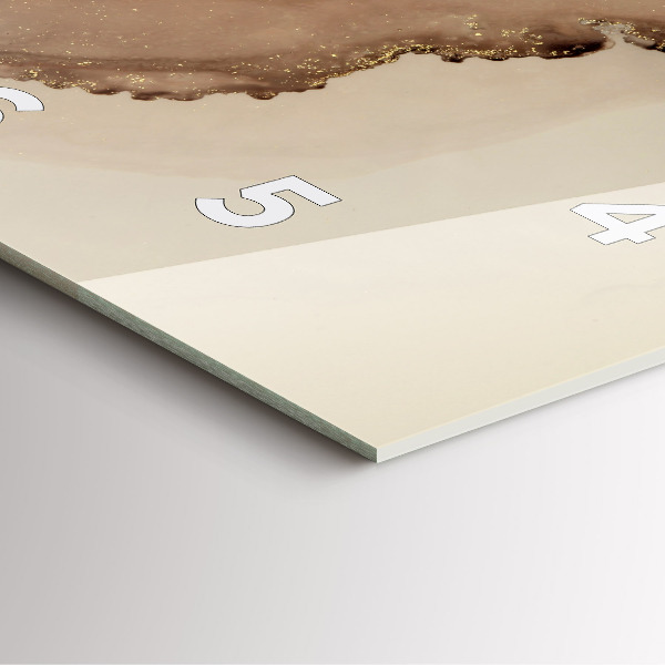 Štvorcové hodiny Béžové moderné umenie