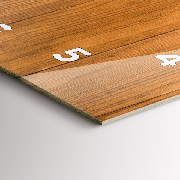 Štvorcové hodiny Drevené dosky