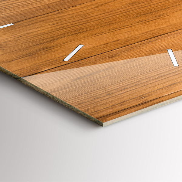 Štvorcové hodiny Drevené dosky