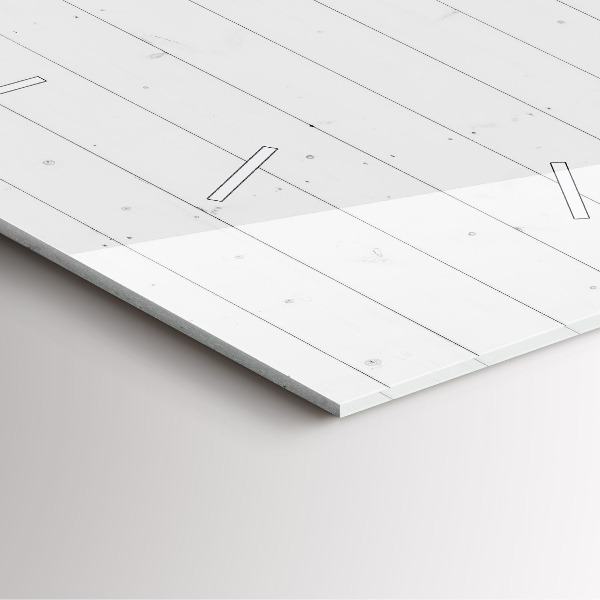 Štvorcové hodiny Vzor drevených panelov