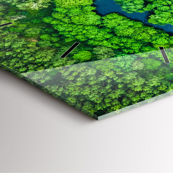 Štvorcové hodiny Rieka v lese