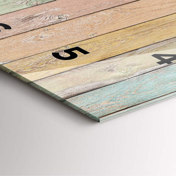 Štvorcové hodiny Farebné dosky