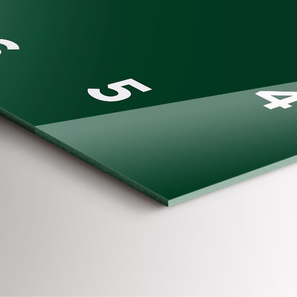 Štvorcové hodiny Farba fľaše zelená