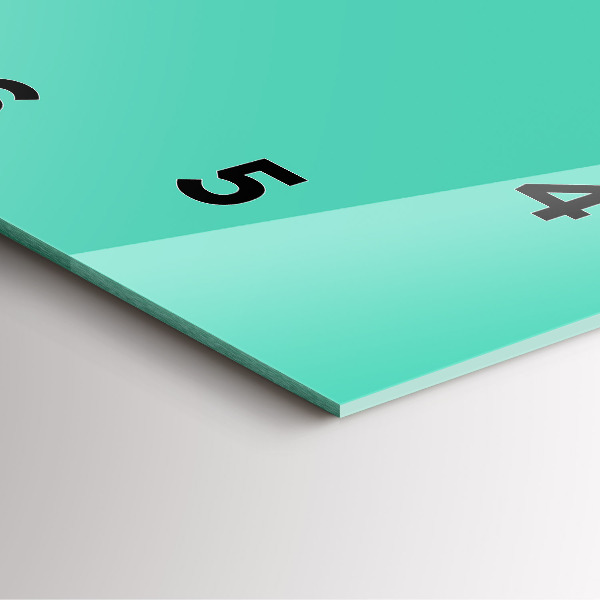 Štvorcové hodiny Tyrkysová