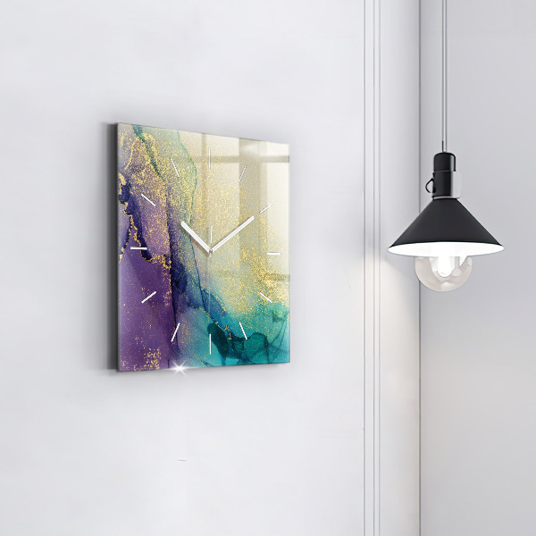 Štvorcové hodiny Farebná abstrakcia