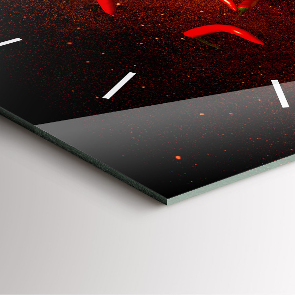 Štvorcové hodiny Chilli papričky