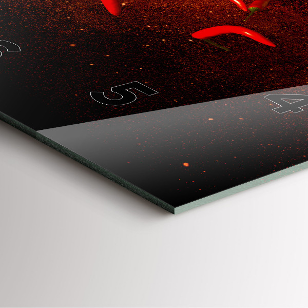 Štvorcové hodiny Chilli papričky