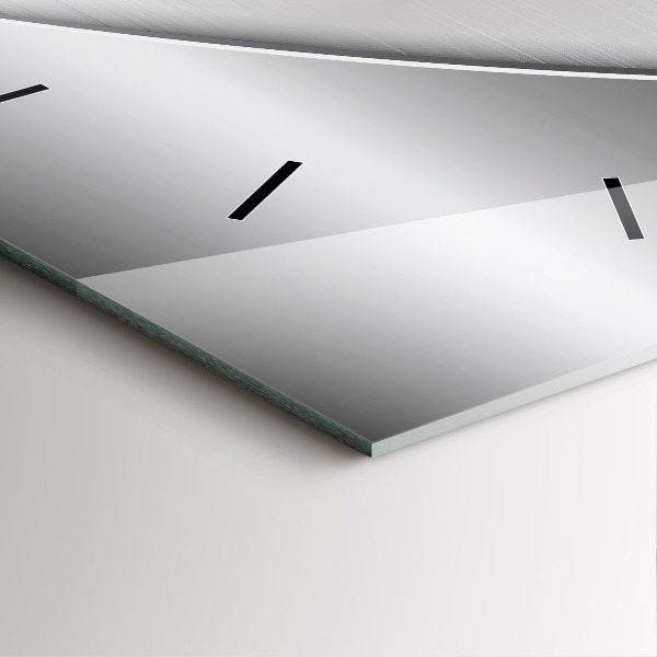 Štvorcové hodiny Strieborný vzor