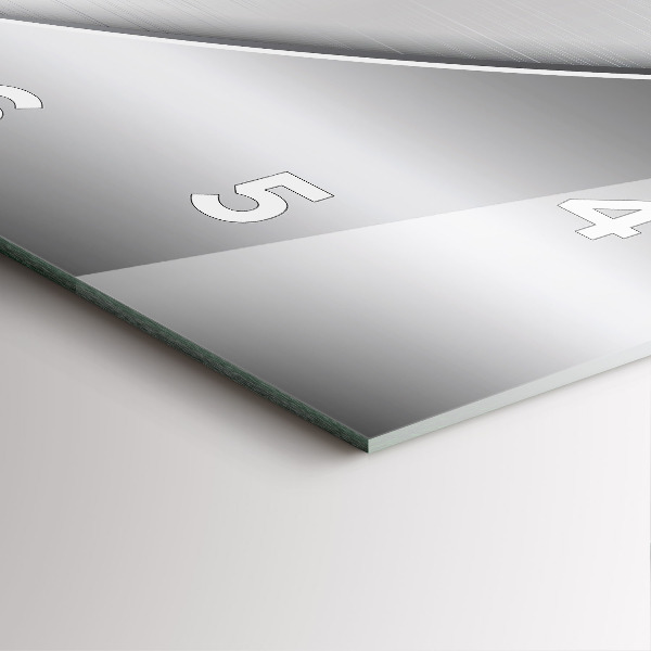 Štvorcové hodiny Strieborný vzor