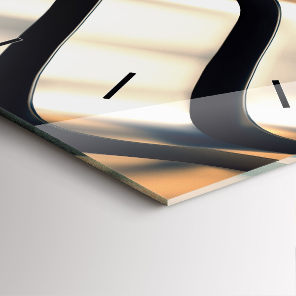 Štvorcové hodiny Strieborný vzor