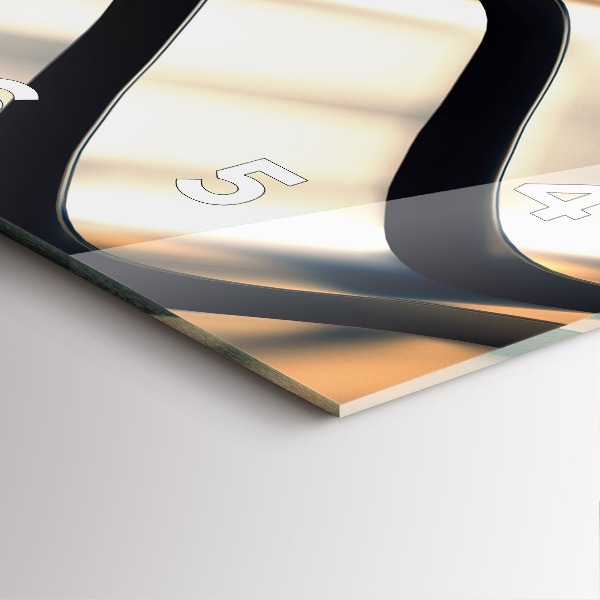 Štvorcové hodiny Strieborný vzor