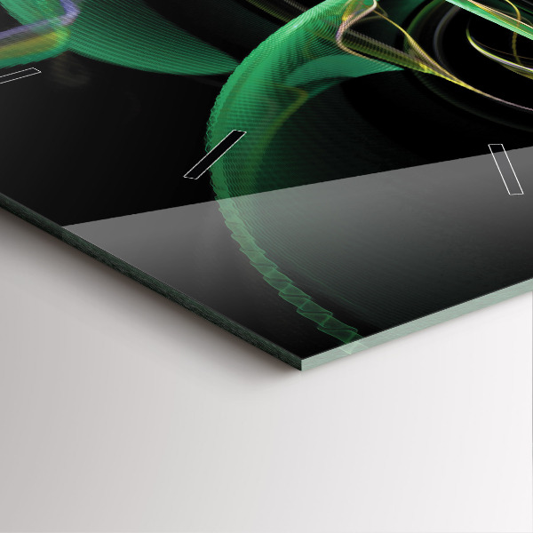 Štvorcové hodiny Zelená abstrakcia