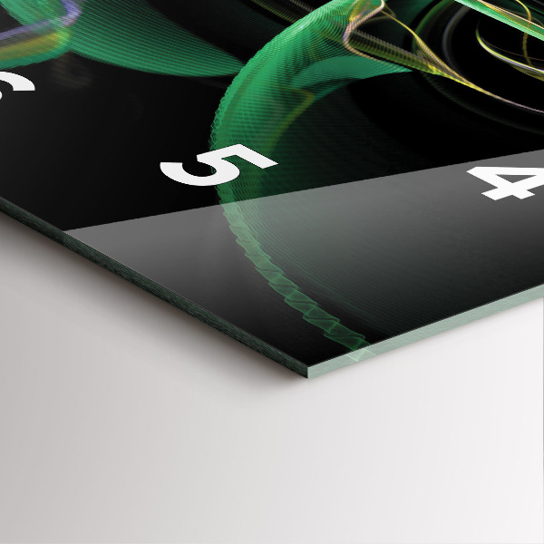 Štvorcové hodiny Zelená abstrakcia