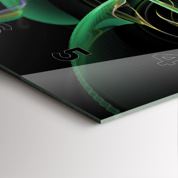 Štvorcové hodiny Zelená abstrakcia