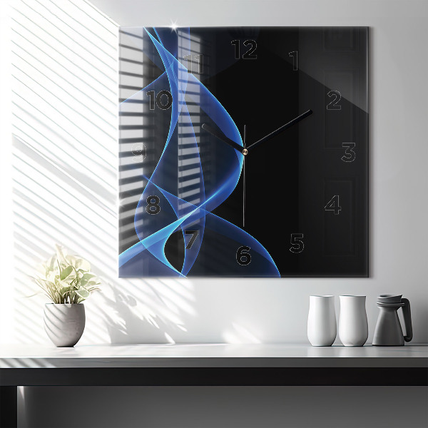 Štvorcové hodiny Modré čiary