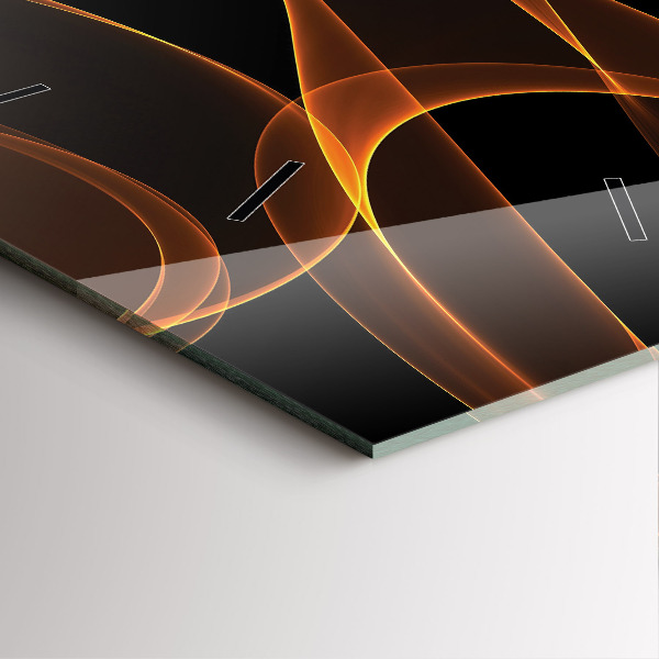 Štvorcové hodiny Oranžové čiary